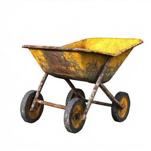 Realistic illustration of a garden wheelbarrow
