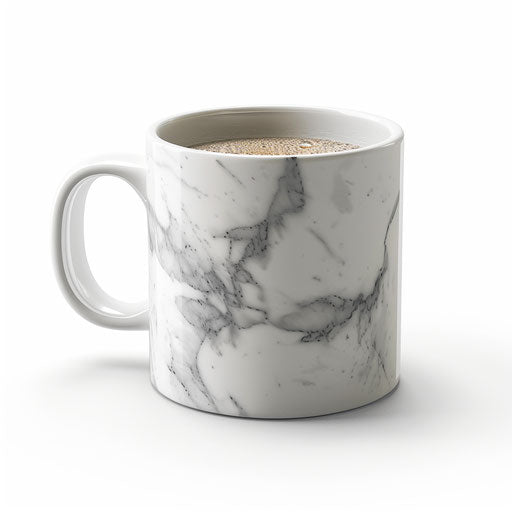 Realistic coffee mug clipart on white background