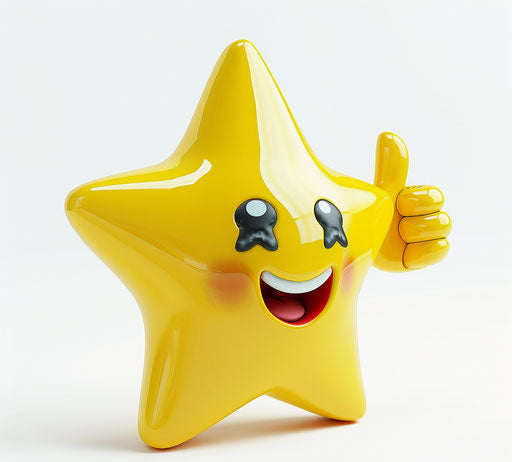 Yellow star with thumbs up