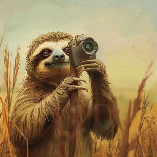 Sloth on safari, photographing the savannah