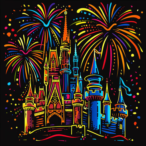 Castle fireworks celebration