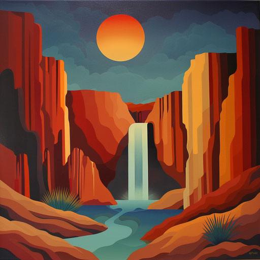 Waterfall Picturesque Outdoor Photography