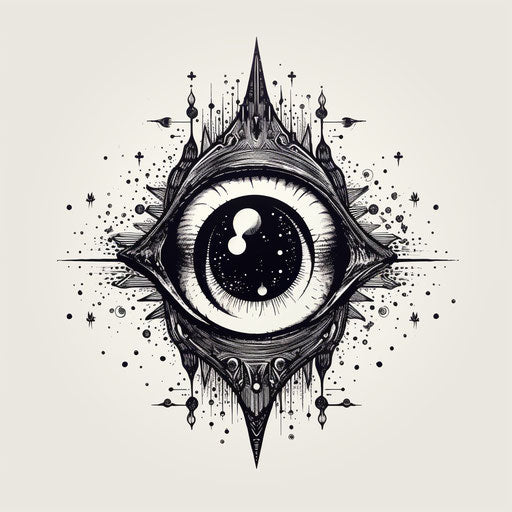 Visionary illustration of the eye of god logo