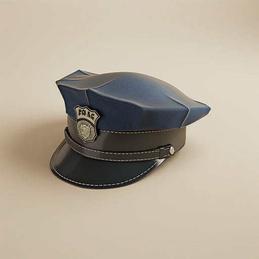 Cream police hat elegance