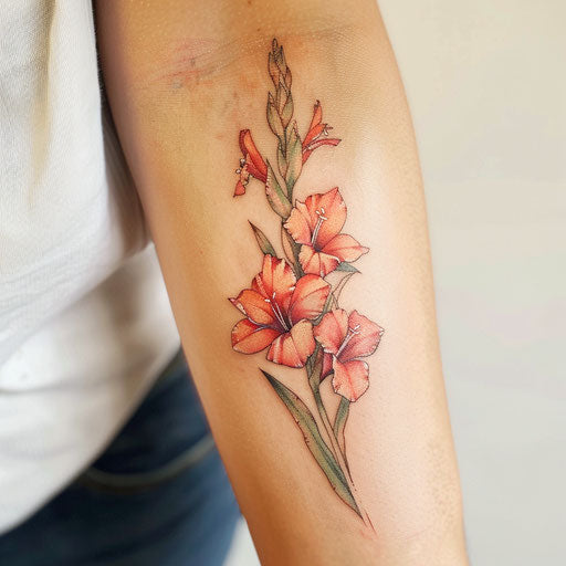 Gladiolus Detailed Tattoo Designs