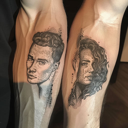 Matching Best Friend Tattoos Tattoo Vector Art