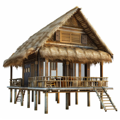 Bahay kubo clipart in photo realistic style