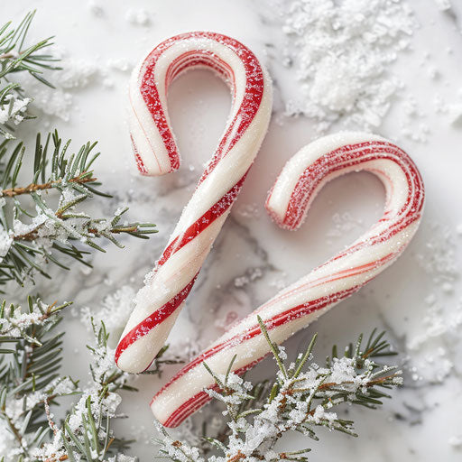 Realistic candy cane illustration on white background