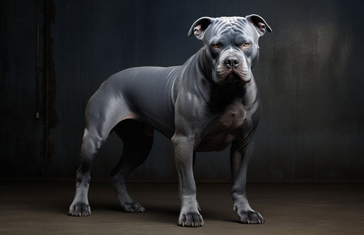 Elegant and energetic grey pittie