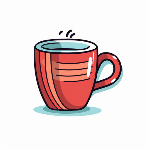 Minimalist coffee mug on white background