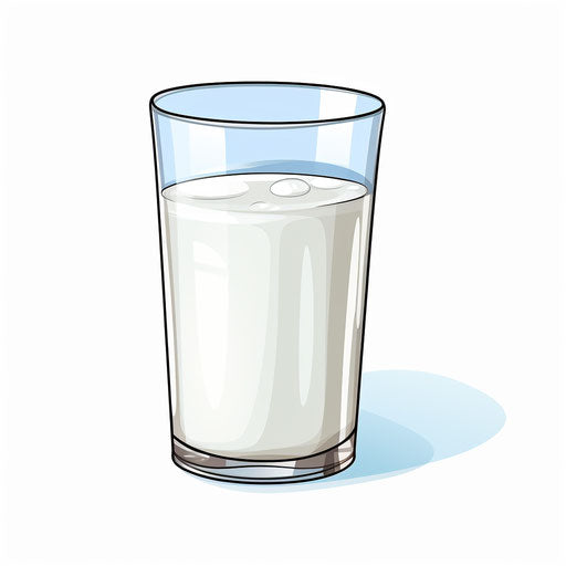 Minimalist milk illustration, on white background