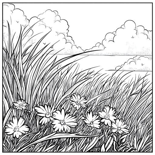 Grass Coloring Pages Coloring Sheets