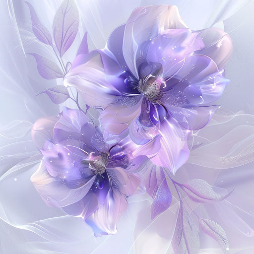 Realistic photo clipart in soft lavender flat light