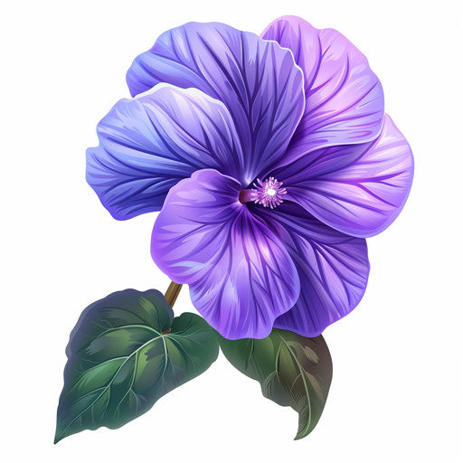 Purple clipart in photo realistic style on a flat white background