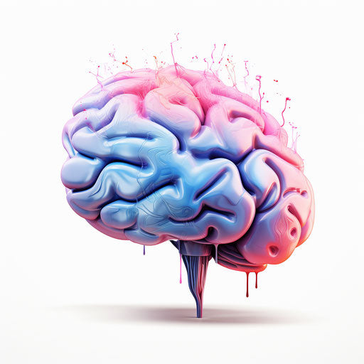 Brain clipart in the style of Chiaroscuro Art, on white background