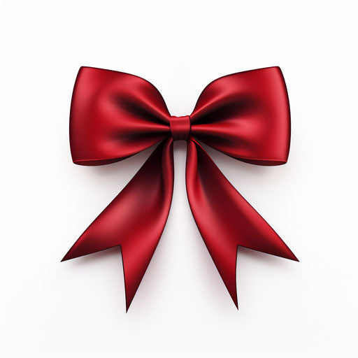 Minimalist style ribbon clipart, on white background