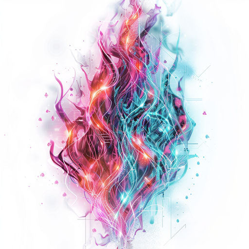 Futuristic fire tattoo design