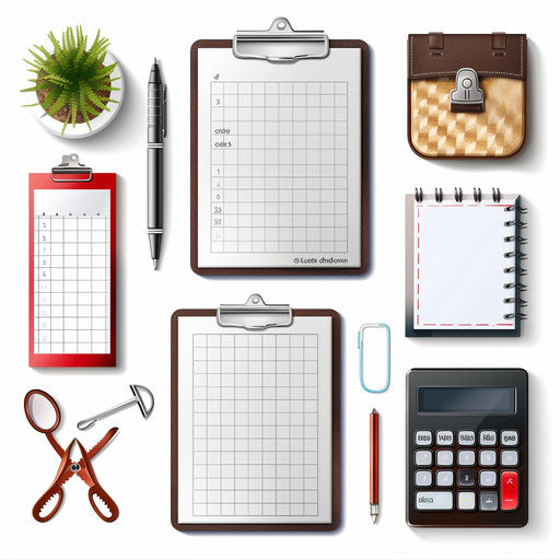 Checklist clipart in a photo realistic style on a flat white background