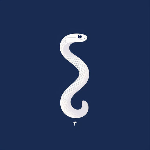 Snake icon as line design, minimalist style, clean design