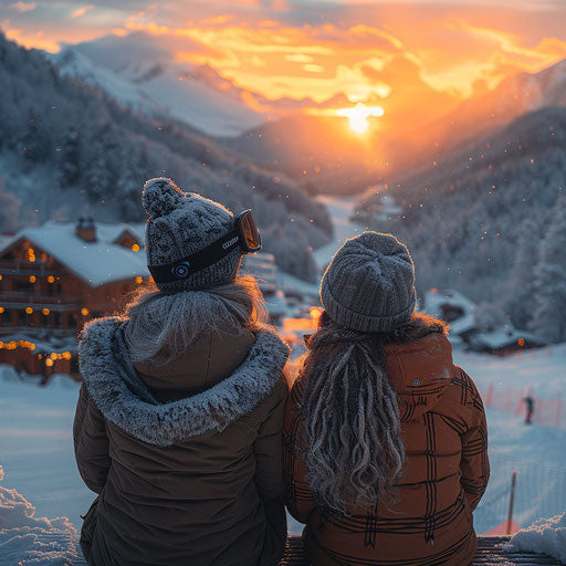 Relaxation at Rosa Khutor ski resort at sunset