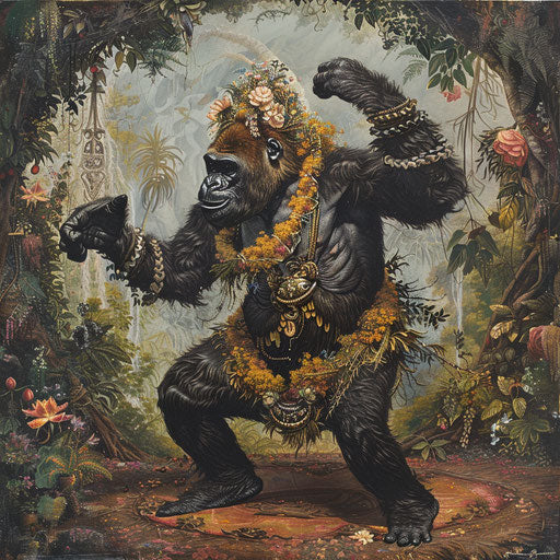 Ritualistic dancing gorilla