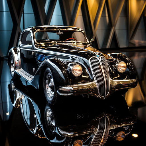 Classic chrome BMW car