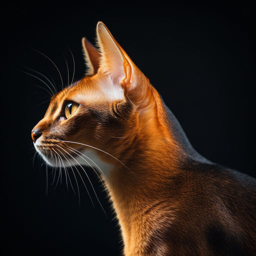 Abyssinian cat side view