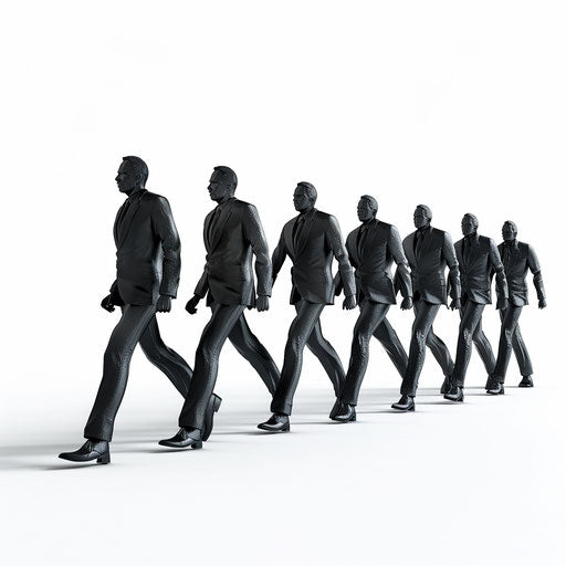 Photorealistic leadership clipart on flat white background