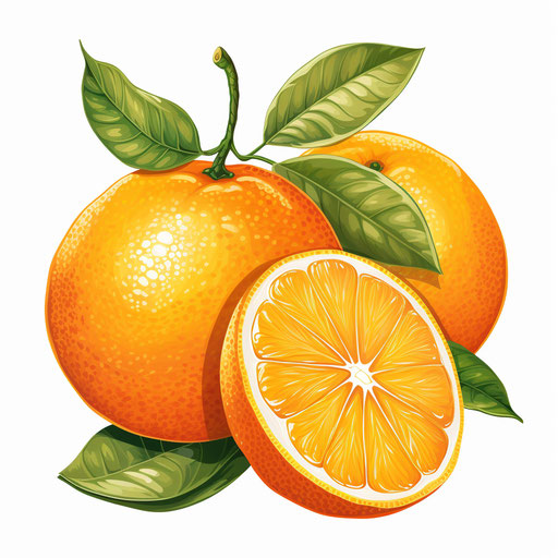 Orange illustration in the Pastel Colors Art style, on white background