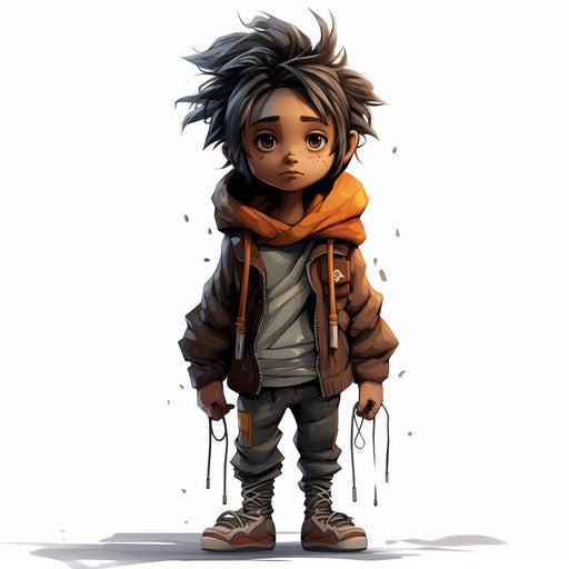 Character clipart in the style of Chiaroscuro Art