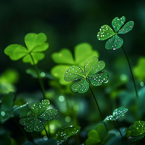 Shamrock, green background, bokeh, phone wallpaper