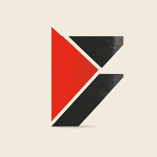 Modern banner with stylized corner and professional typography in red and gray