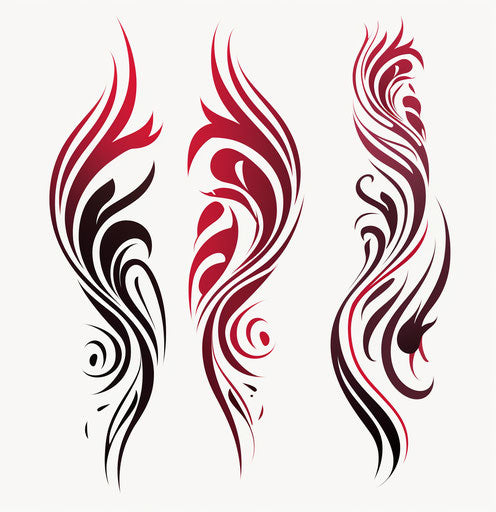 Tribal tattoo design for tattoos set in stock vector