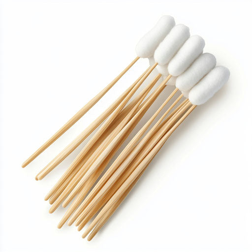 Realistic image of cotton swabs, high resolution, isolated
