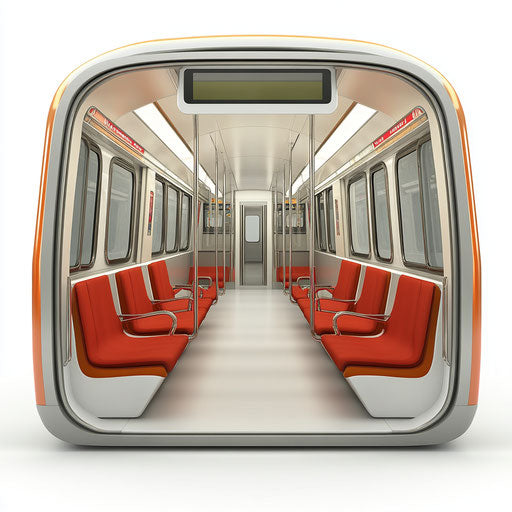 3D Subway in realistic style on flat white background, isolated clipart