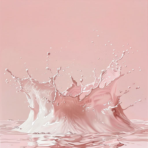 Realistic splash on dusky rose background