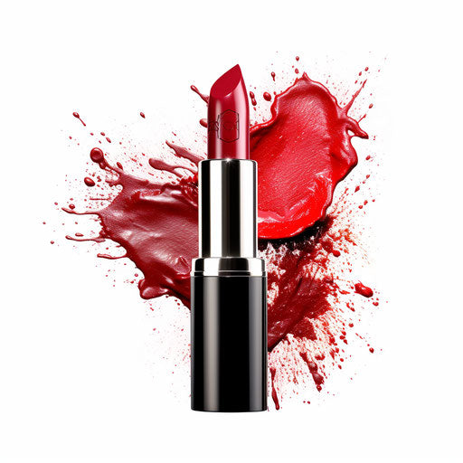 Lipstick illustration in the style of Chiaroscuro Art, on white background
