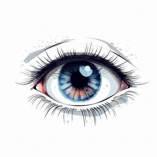 Clipart of vision in the Minimalist style, on white background