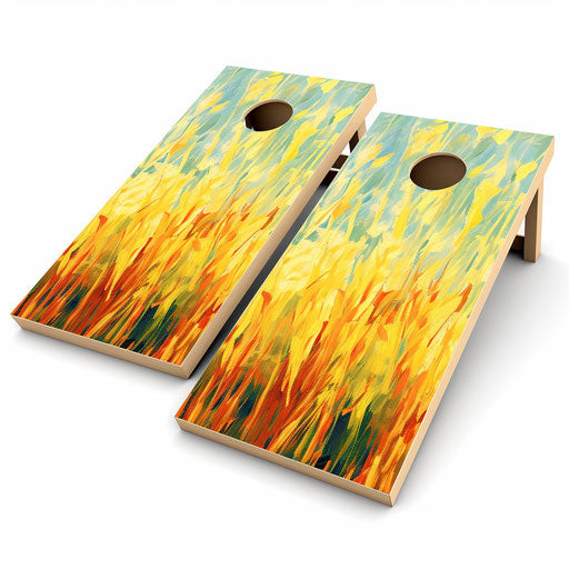 Cornhole clipart in the style of Impressionistic Art, on white background