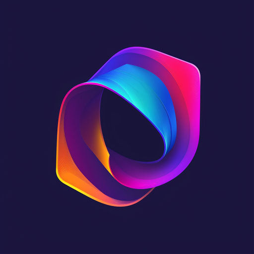 Modern art with gradient background, vibrant colors and sleek lines