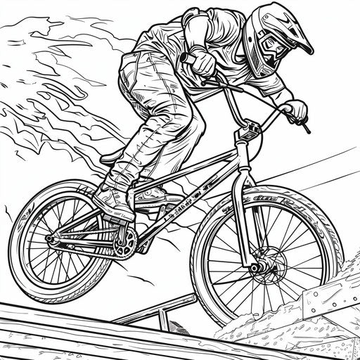 BMX tricks in mid-air