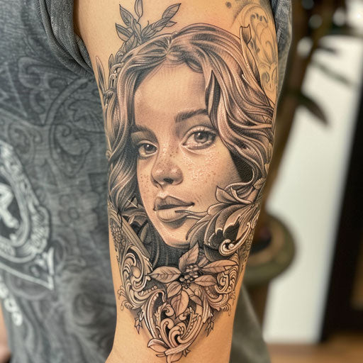 Realistic portrait of a loved one, in the style of Glenn Fabry