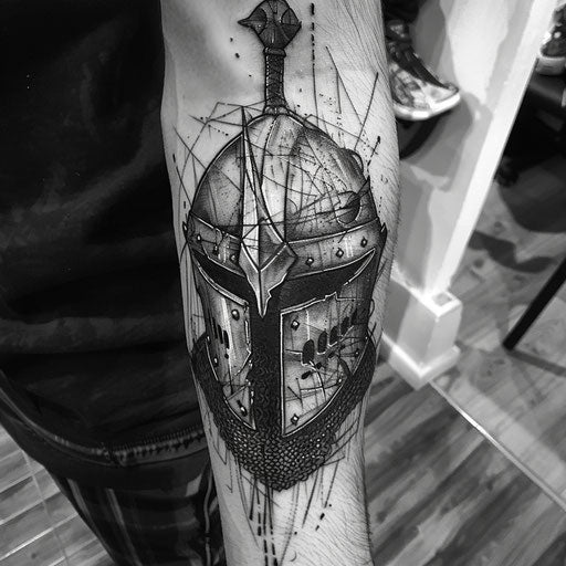 Meaningful knight tattoos on the forearm