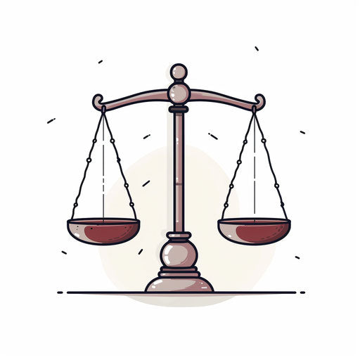 Minimalist black and white art on white background