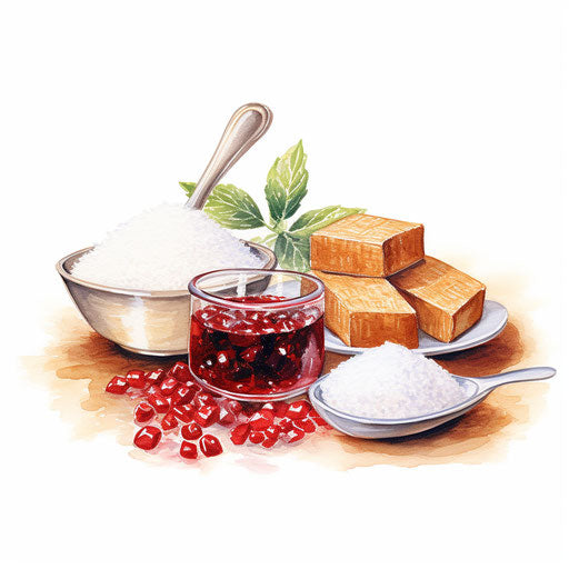 Sugar clipart in the style of oil painting, on white background