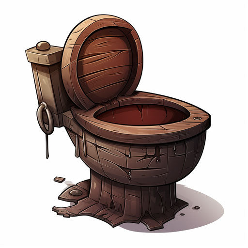 Chiaroscuro Art-inspired clipart of potty on white background