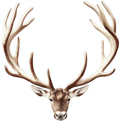 Realistic clipart of Reindeer Antlers, high resolution, isolated