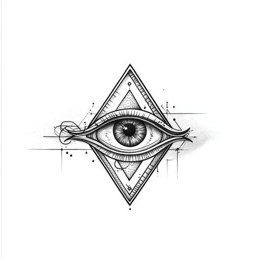Men's inner bicep tattoo with eye of providence