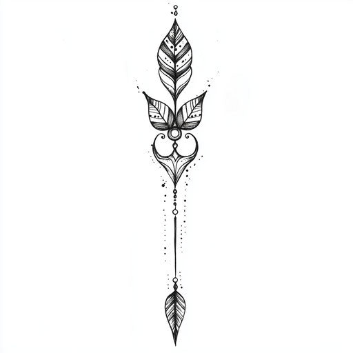 Simple upwards arrow tattoo sketch for men