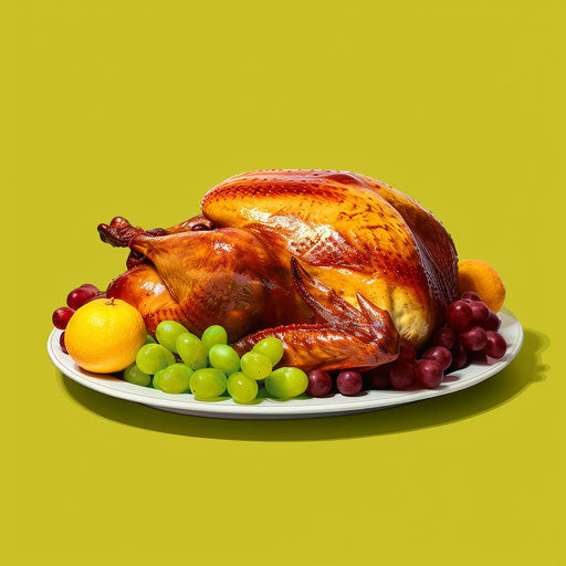 Thankful clipart in a photo realistic style against a flat chartreuse background